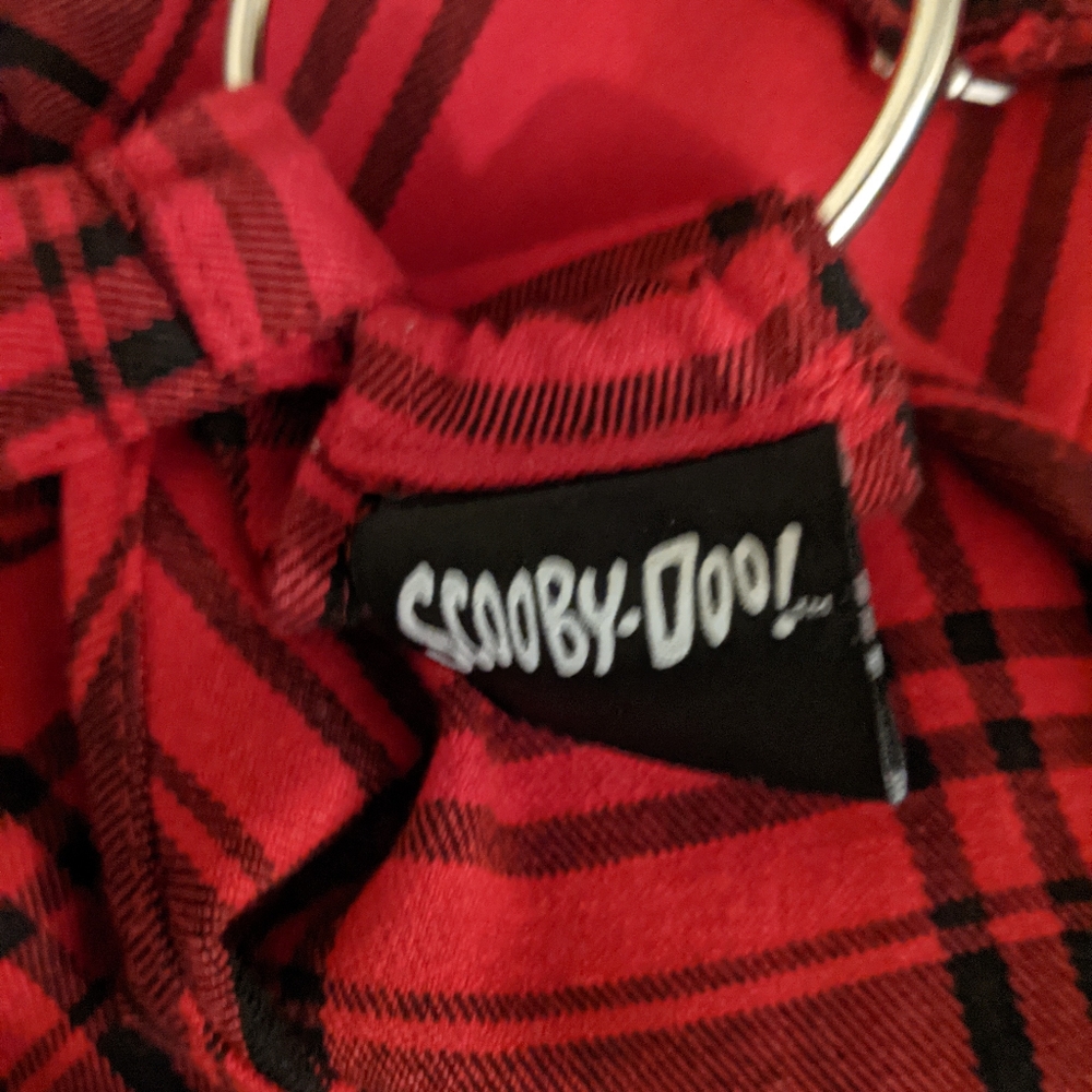 Scooby Doo Red Plaid Pinafore Punk Dress L - Picture 5 of 6